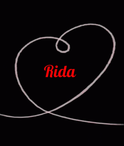 a picture with the words rida in blue on it