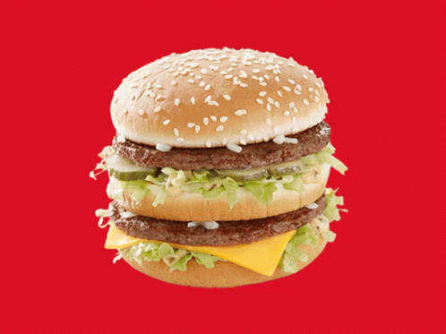 a very big burger that is shaped like a hamburger