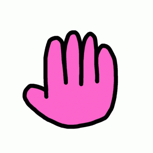 a hand with two fingers pointing to the left