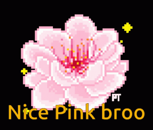 the word nice pink broon on a dark background