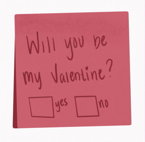 an origami sign with words written on it that reads will you be my valentine? yes no