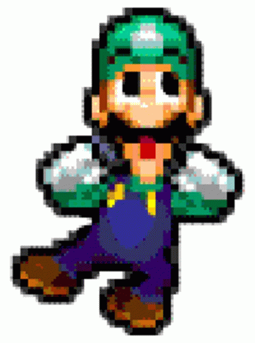 an pixel pixel character that looks like he is running