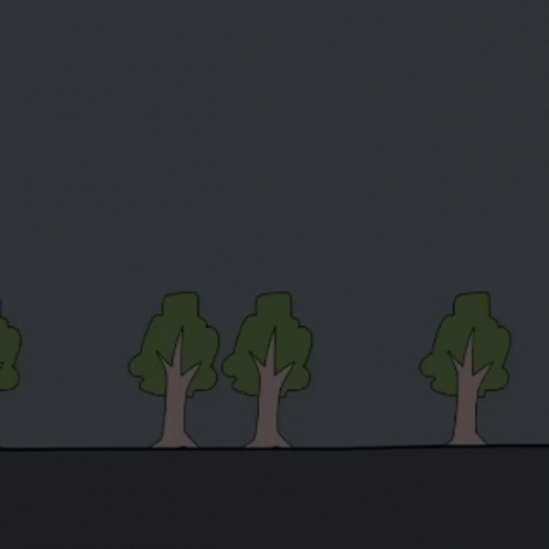 a group of trees on a dark ground