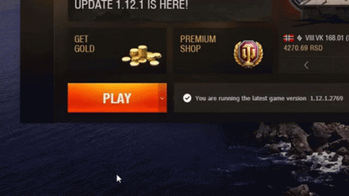 an updating interface is shown for the game