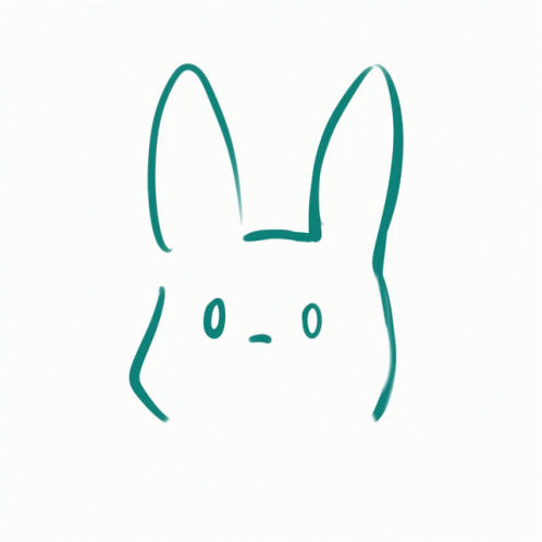 an easter bunny drawn with a marker pen