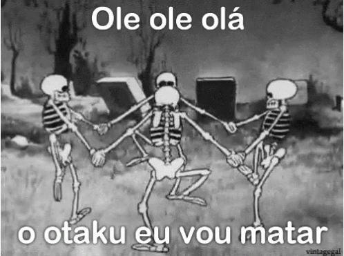 four skeletons dancing on a field with a saying in spanish