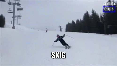 there is a skier that has just crossed the hill