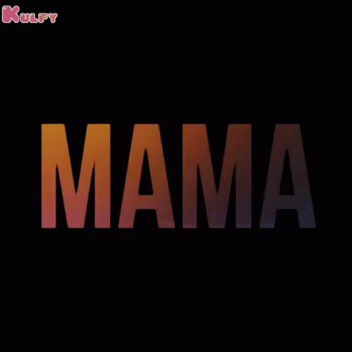 the word mama in two different colors and font pattern
