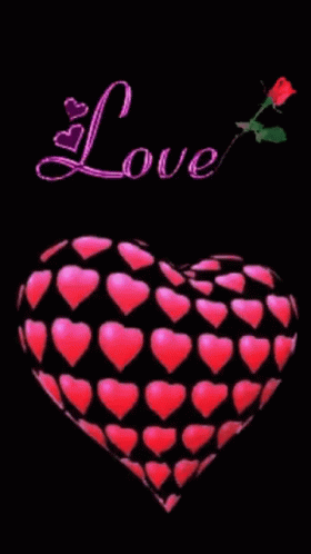 a colorful hearts - shaped piece is in the image with the word love