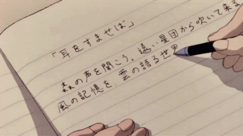 a cartoon hand holding a pencil and writing on a piece of paper