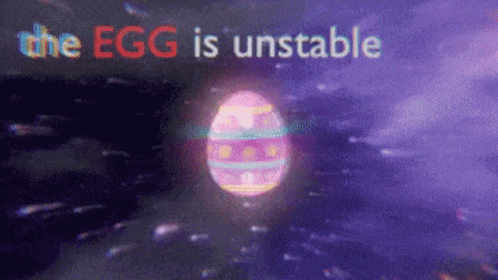 an abstract background with the words, the egg is unstable