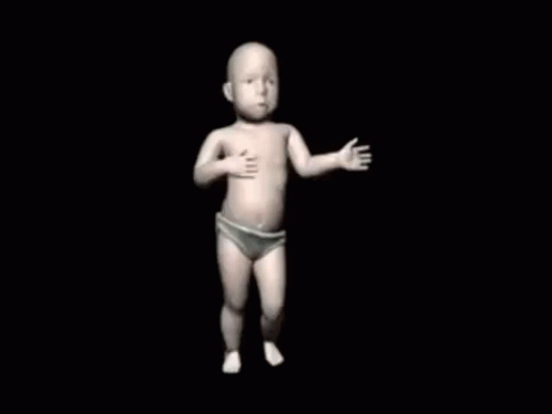 an animated baby is dressed in panties