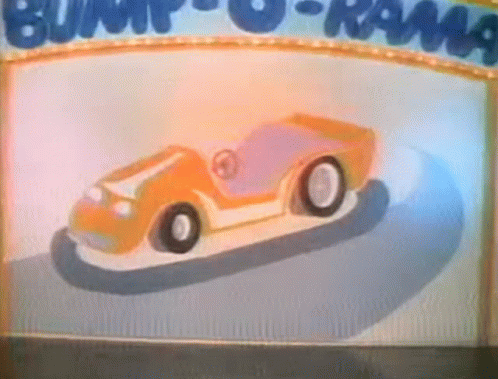 a tv screen with a picture of a toy car on it
