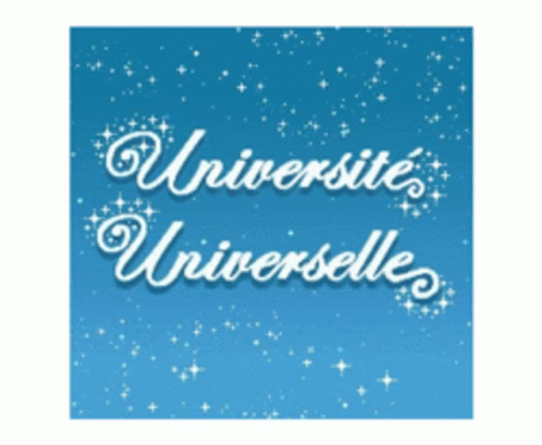 the words universale universeslle on a golden background