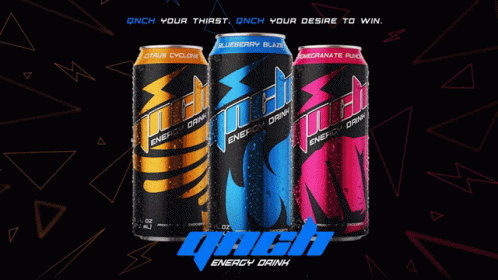three can's of energy drink