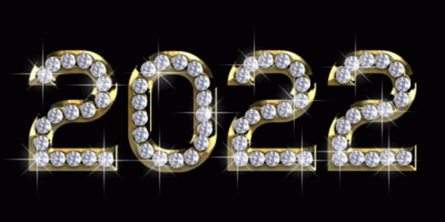2012 with diamonds and sequins on black background