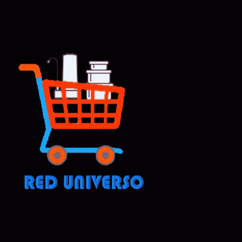 a shopping cart with books on top and red umbrella above