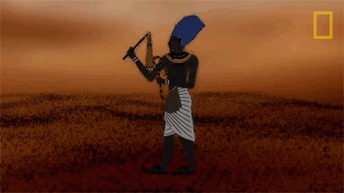 an animated man dressed in a long dress holding his sword