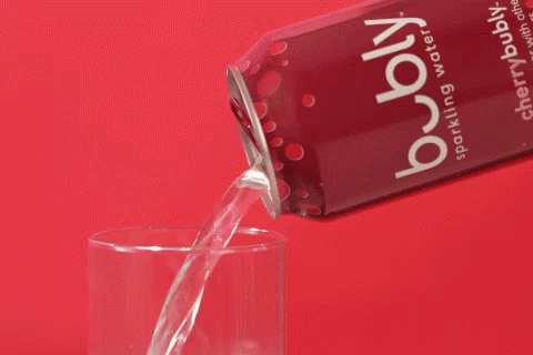 a glass is shown being filled with water