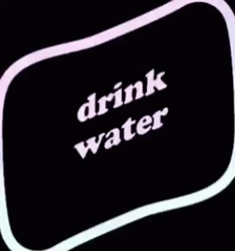 this is the top of a drink with the word drink water written in white