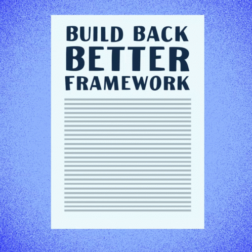 poster for building better framework, orange background