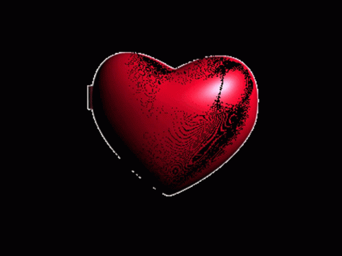 a purple heart on black background