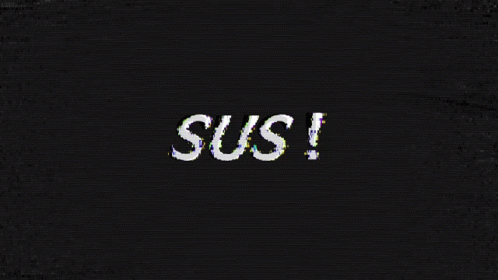 the word sust written in white on a black background