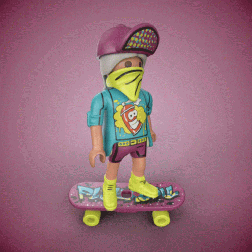an image of a cartoon figure on a skateboard