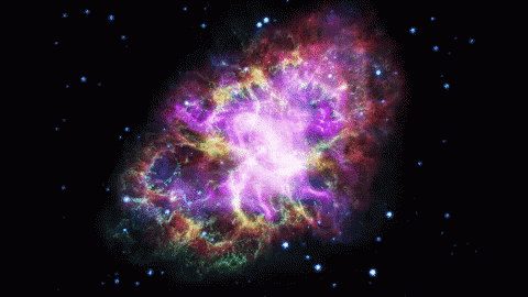 a colorful cloud of fire in the middle of space