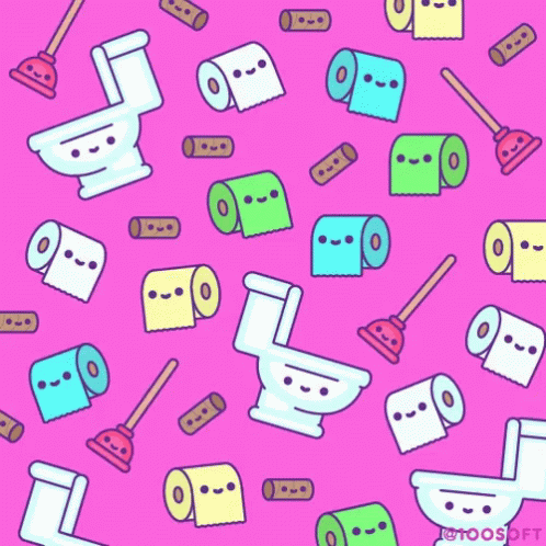 many rolls of toilet paper on a pink background