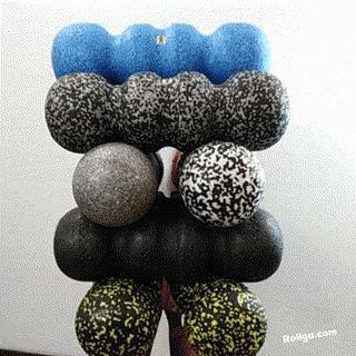 a display with different colored and shaped rocks