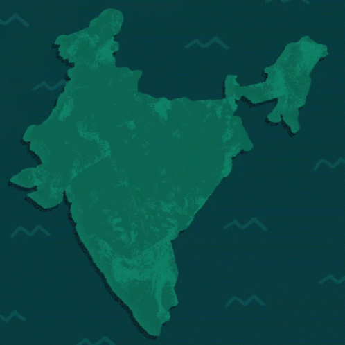 a 3d map of india showing the major cities