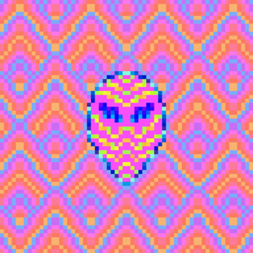 a pixelistic heart on an abstract background