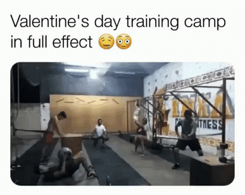 there are men exercising in a gym together