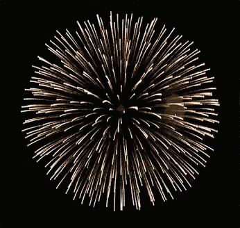 a black background with a picture of a fireworks show