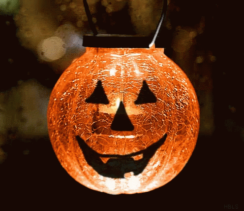 a jack o lantern that has been painted on the outside