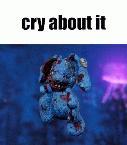 an ad for cry about it featuring a teddy bear