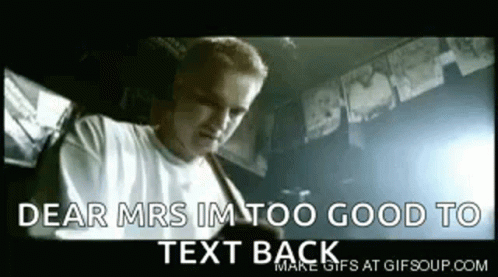 a screen capture of the text saying dear mrs to good to a person