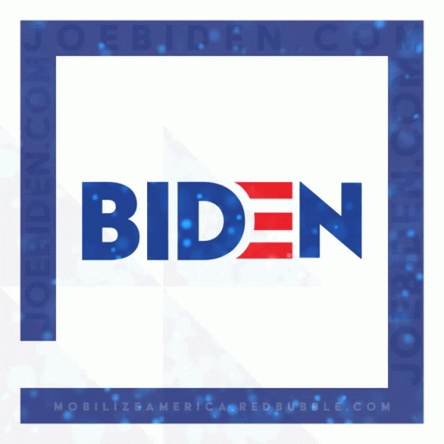 the word bidn on a colorful background