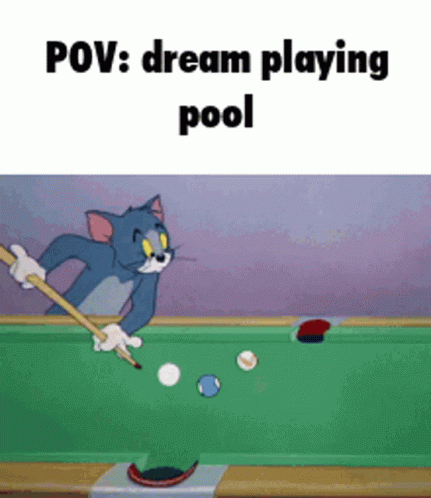 a cat playing pool with a toy next to it