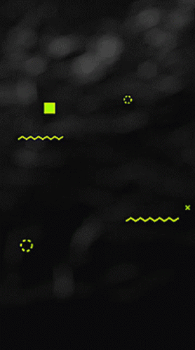 an animation game with glowing shapes on the screen