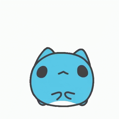 a cartoon cat with the head on its face