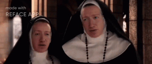 a nun and nunlet dressed in nun costumes