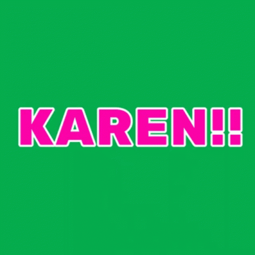 a large purple letter that says karren