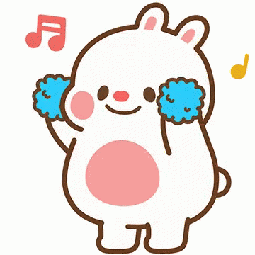 a cartoon alpaca with musical notes around its neck and ears
