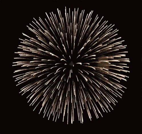 there is a fireworkswork that is all on black