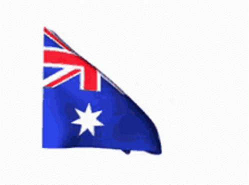 a close up of an australian flag on a white background