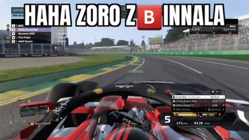 a video game screen with the text haha zero z2 imola