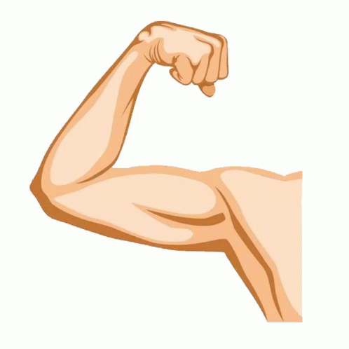 an arm and a hand that appears to be flexing