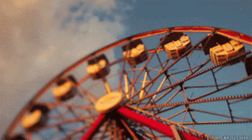 an image of a ferris wheel close up